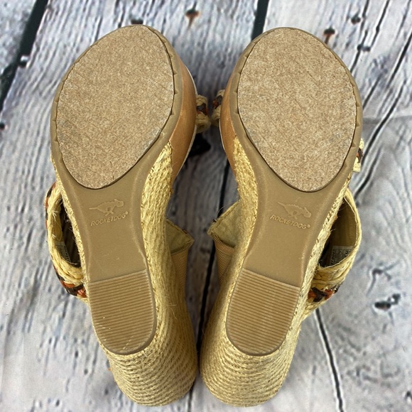 ROCKETDOG Brown/Rust/Tan/Cream Wedges - Picture 13 of 17
